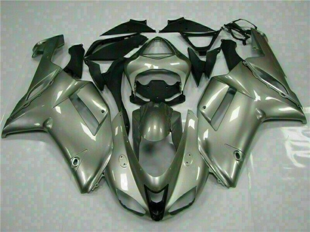 Prata Abs Kits Carenagem Kawasaki ZX6R 2007-2008 Prata Abs Kits Carenagem Kawasaki ZX6R 2007-2008