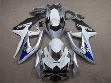 Prata Azul Branco Carenagem Suzuki GSXR 600 K8 2008-2010