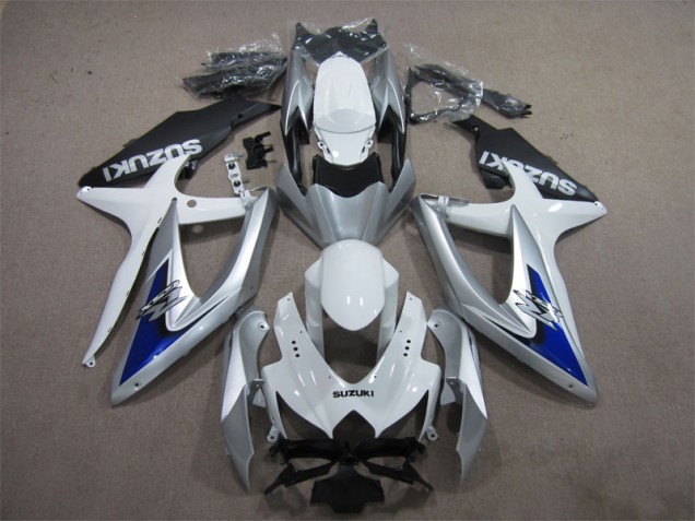 Prata Azul Branco Carenagem Suzuki GSXR 600 K8 2008-2010