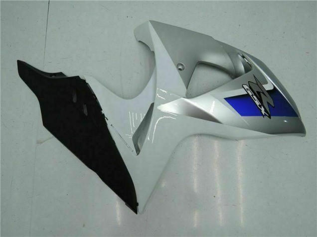 Prata Branco Carenagem Suzuki GSXR 1000 K9 2009-2016 Prata Branco Carenagem Suzuki GSXR 1000 K9 2009-2016