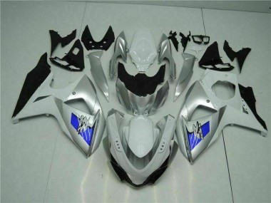 Prata Branco Carenagem Suzuki GSXR 1000 K9 2009-2016