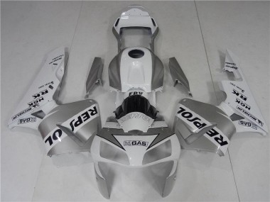 Prata Branco Preto Repsol Carenagem Honda CBR 600RR 2003-2004
