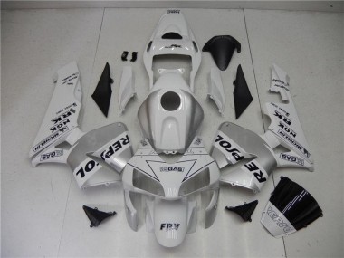 Prata Branco Preto Repsol Carenagem Honda CBR 600RR 2005-2006