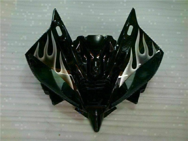 Prata Chama Preto Carenagem Yamaha R6 2006-2007 Prata Chama Preto Carenagem Yamaha R6 2006-2007