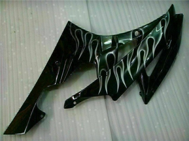 Prata Chama Preto Carenagem Yamaha R6 2006-2007 Prata Chama Preto Carenagem Yamaha R6 2006-2007