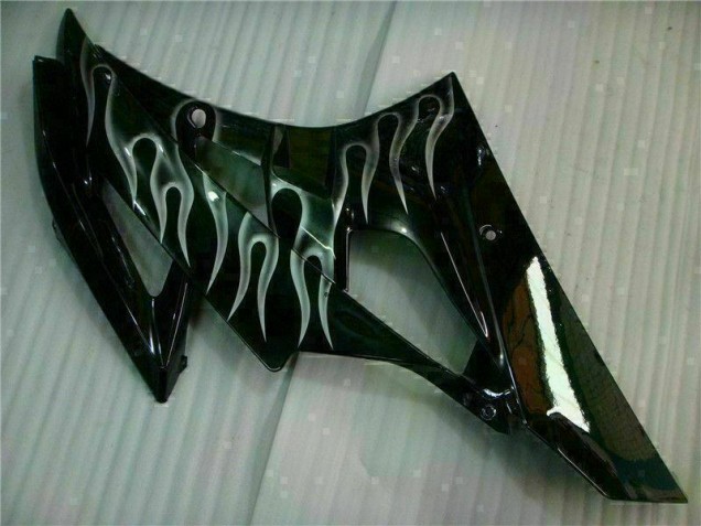 Prata Chama Preto Carenagem Yamaha R6 2006-2007 Prata Chama Preto Carenagem Yamaha R6 2006-2007