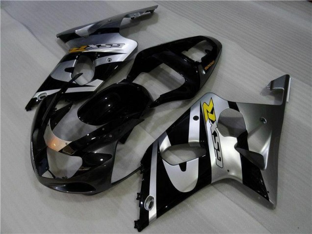 Prata Preto Carenagem Suzuki GSXR 1000 K1 2000-2002 Prata Preto Carenagem Suzuki GSXR 1000 K1 2000-2002