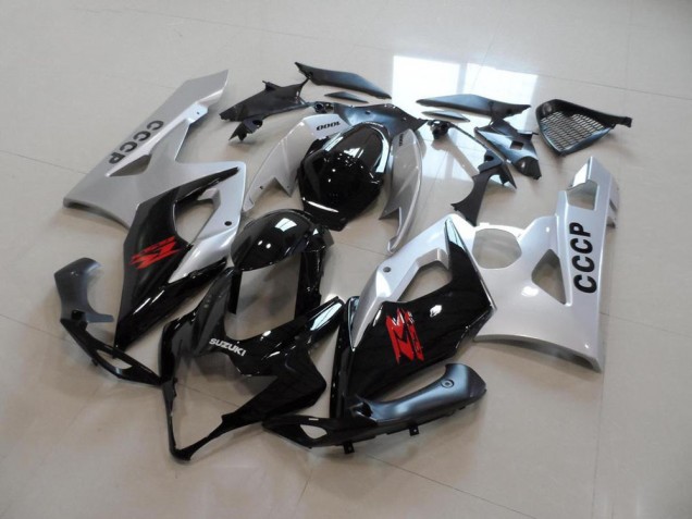 Prata Preto Carenagem Suzuki GSXR 1000 K5 2005-2006 Prata Preto Carenagem Suzuki GSXR 1000 K5 2005-2006