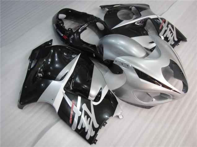 Prata Preto Carenagem Suzuki GSXR 1300 Hayabusa 1996-2007 Prata Preto Carenagem Suzuki GSXR 1300 Hayabusa 1996-2007