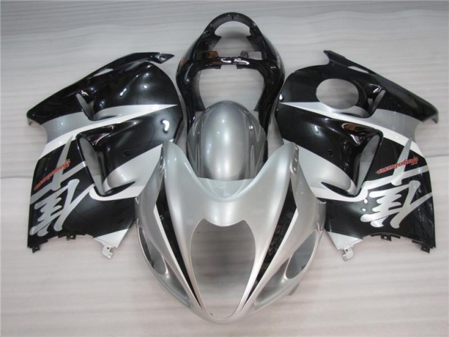 Prata Preto Carenagem Suzuki GSXR 1300 Hayabusa 1996-2007 Prata Preto Carenagem Suzuki GSXR 1300 Hayabusa 1996-2007