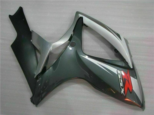 Prata Preto Carenagem Suzuki GSXR 600 / 750 K6 2006-2007 Prata Preto Carenagem Suzuki GSXR 600 / 750 K6 2006-2007