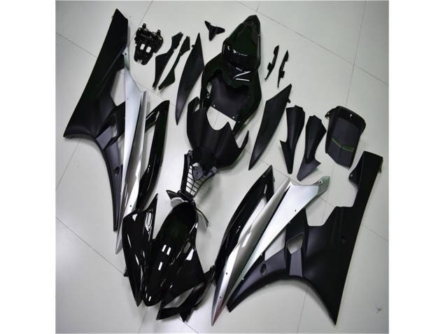 Prata Preto Carenagem Yamaha R6 2008-2016 Prata Preto Carenagem Yamaha R6 2008-2016