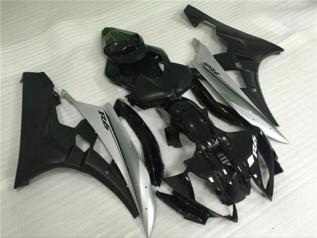 Prata Preto Injeção Kit Carenagem Yamaha R6 2006-2007 Prata Preto Injeção Kit Carenagem Yamaha R6 2006-2007