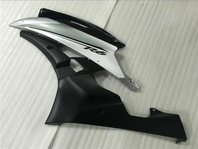 Prata Preto Injeção Kit Carenagem Yamaha R6 2006-2007 Prata Preto Injeção Kit Carenagem Yamaha R6 2006-2007