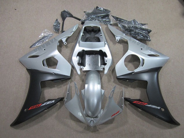 Prata Preto Kit Carenagem Yamaha R6 2003-2005 Prata Preto Kit Carenagem Yamaha R6 2003-2005