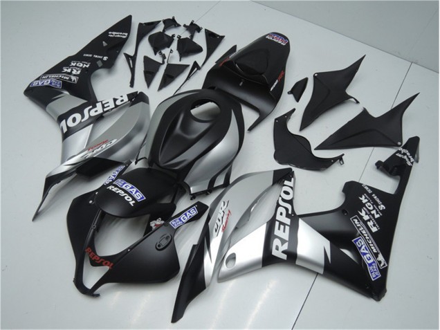 Prata Repsol Preto Carenagem Honda CBR 600RR 2007-2008 Prata Repsol Preto Carenagem Honda CBR 600RR 2007-2008