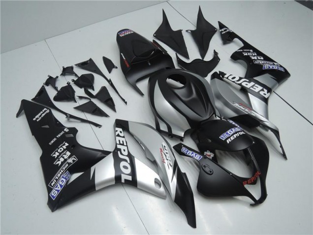 Prata Repsol Preto Carenagem Honda CBR 600RR 2007-2008 Prata Repsol Preto Carenagem Honda CBR 600RR 2007-2008