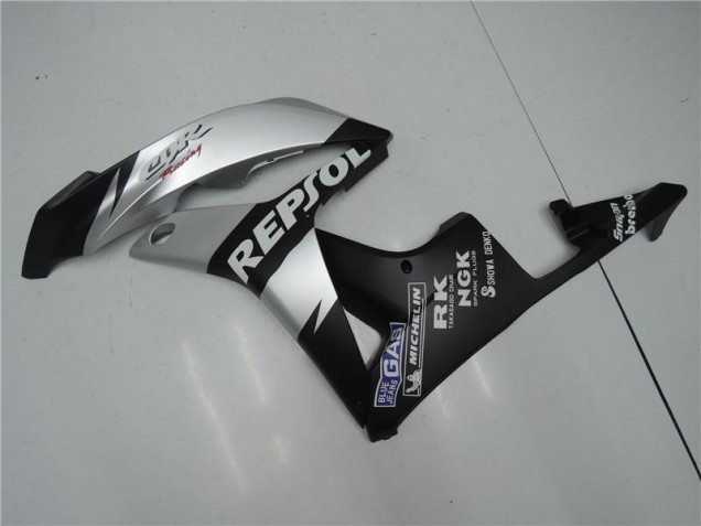 Prata Repsol Preto Carenagem Honda CBR 600RR 2007-2008 Prata Repsol Preto Carenagem Honda CBR 600RR 2007-2008