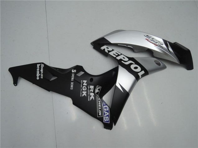 Prata Repsol Preto Carenagem Honda CBR 600RR 2007-2008 Prata Repsol Preto Carenagem Honda CBR 600RR 2007-2008
