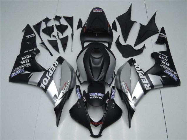 Prata Repsol Preto Carenagem Honda CBR 600RR 2007-2008 Prata Repsol Preto Carenagem Honda CBR 600RR 2007-2008