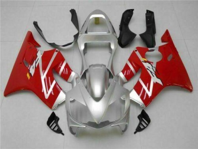 Prata Vermelho Carenagem Honda CBR 600 F4i 2001-2003