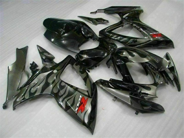 Preto Abs Carenagem Suzuki GSXR 600 / 750 K6 2006-2007 Preto Abs Carenagem Suzuki GSXR 600 / 750 K6 2006-2007
