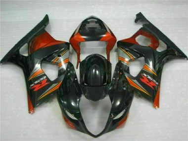 Preto Abs Kits Carenagem Suzuki GSXR 1000 K3 2003-2004