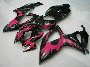 Preto Abs Plástico Suzuki GSXR 600 / 750 K6 2006-2007