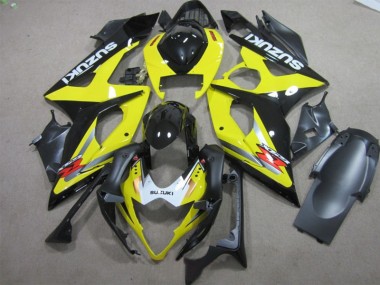 Preto Amarelo Carenagem Suzuki GSXR 1000 K5 2005-2006