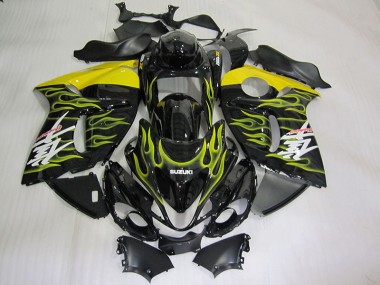 Preto Amarelo Chama Carenagem Suzuki GSXR 1300 Hayabusa 2008-2019