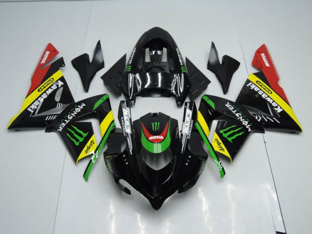 Preto Amarelo Monster Carenagem Kawasaki ZX10R 2003-2005 Preto Amarelo Monster Carenagem Kawasaki ZX10R 2003-2005