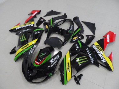 Preto Amarelo Monster Carenagem Kawasaki ZX10R 2006-2007