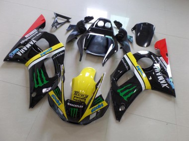 Preto Amarelo Monster Carenagem Yamaha R6 1998-2002