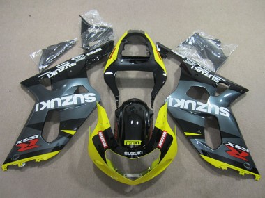 Preto Amarelo Motul Carenagem Suzuki GSXR 600 K1 K2 K3 2001-2003