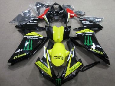 Preto Amarelo Motul Leovince Carenagem Yamaha R1 2007-2008