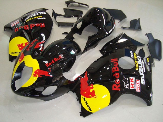 Preto Amarelo Red Bull Carenagem Suzuki GSXR 1300 Hayabusa 1996-2007 Preto Amarelo Red Bull Carenagem Suzuki GSXR 1300 Hayabusa 1996-2007
