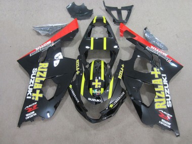 Preto Amarelo Rizla Carenagem Suzuki GSXR 750 K4 2004-2005