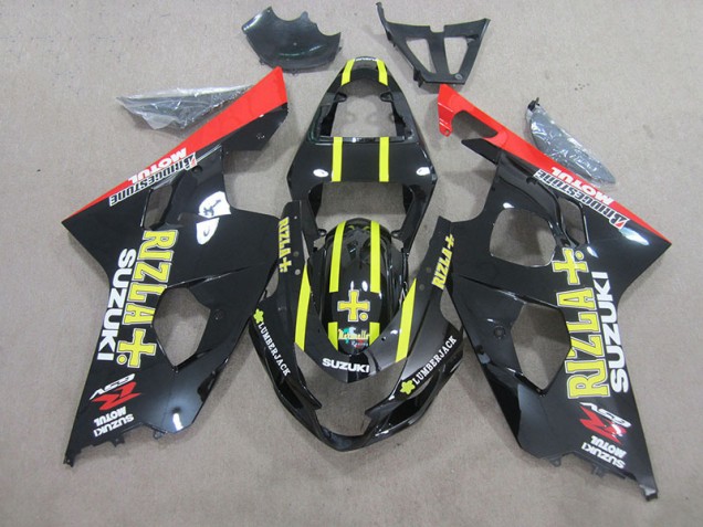 Preto Amarelo Rizla Carenagem Suzuki GSXR 750 K4 2004-2005 Preto Amarelo Rizla Carenagem Suzuki GSXR 750 K4 2004-2005