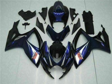 Preto Azul Abs Kits Carenagem Suzuki GSXR 600 / 750 K6 2006-2007