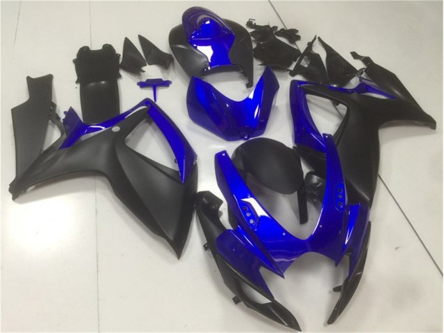 Preto Azul Abs Plásticos Suzuki GSXR 600 / 750 K6 2006-2007 Preto Azul Abs Plásticos Suzuki GSXR 600 / 750 K6 2006-2007