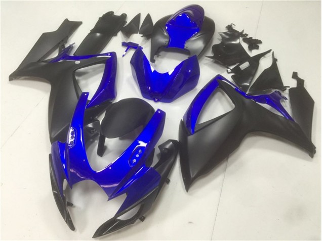 Preto Azul Abs Plásticos Suzuki GSXR 600 / 750 K6 2006-2007 Preto Azul Abs Plásticos Suzuki GSXR 600 / 750 K6 2006-2007