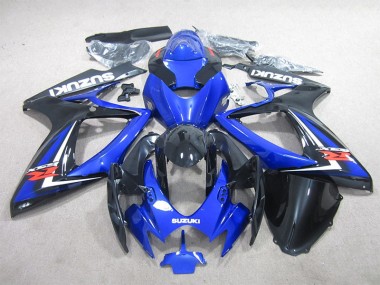 Preto Azul Carenagem Suzuki GSXR 600 K6 2006-2007