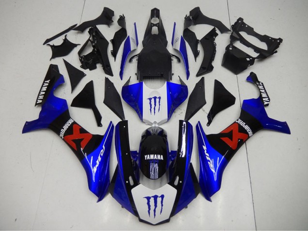 Preto Azul Carenagem Yamaha R1 2015-2019