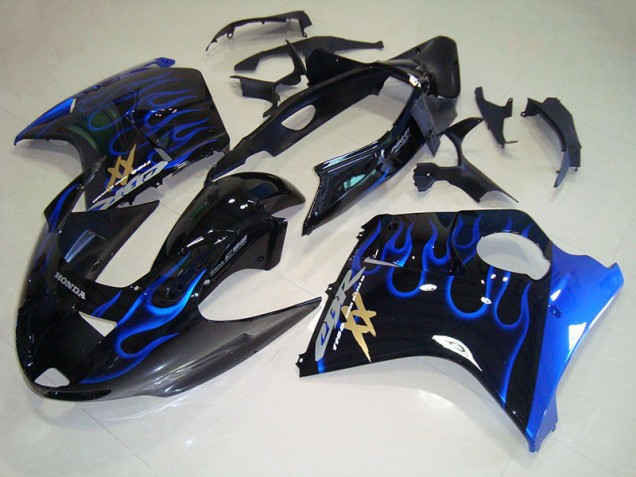Preto Azul Chama Carenagem Honda CBR 1100 XX Blackbird 1996-2007 Preto Azul Chama Carenagem Honda CBR 1100 XX Blackbird 1996-2007