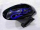 Preto & Azul Chama Carenagem Honda CBR 600RR 2003-2004 Preto & Azul Chama Carenagem Honda CBR 600RR 2003-2004