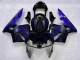 Preto & Azul Chama Carenagem Honda CBR 600RR 2003-2004 Preto & Azul Chama Carenagem Honda CBR 600RR 2003-2004