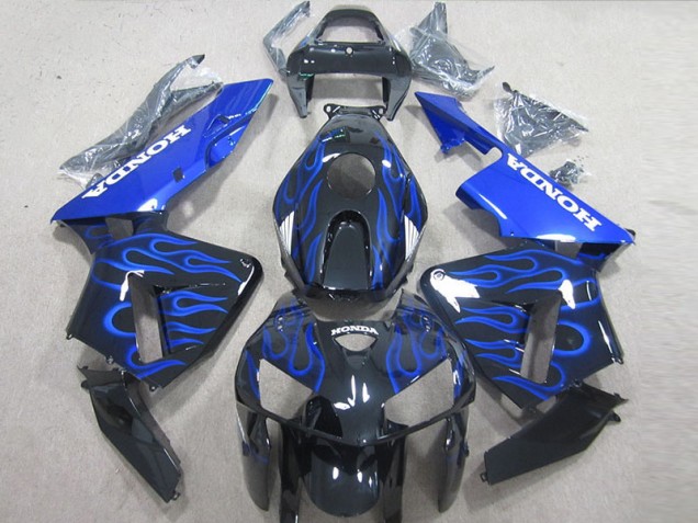 Preto Azul Chama Carenagem Honda CBR 600RR 2005-2006