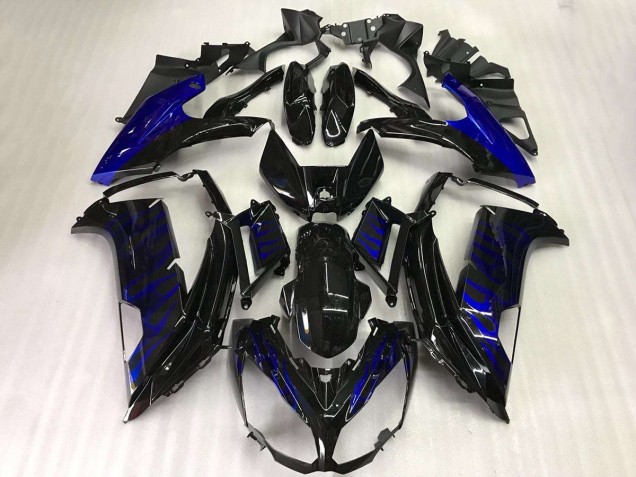 Preto Azul Chama Carenagem Kawasaki EX650 2012-2016