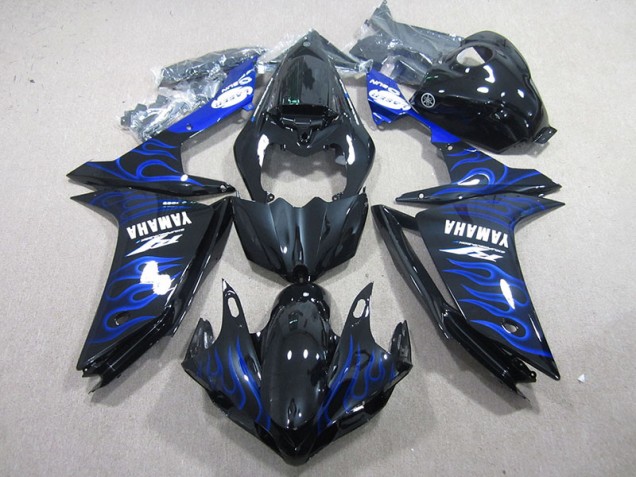 Preto & Azul Chama Carenagem Yamaha R1 2007-2008 Preto & Azul Chama Carenagem Yamaha R1 2007-2008