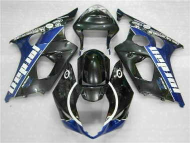 Preto Azul Kit Carenagem Suzuki GSXR 1000 K3 2003-2004